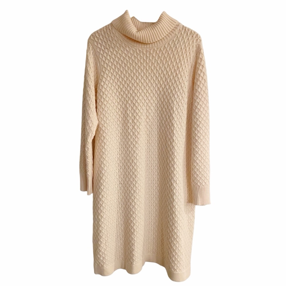 Eloquii Sweater Dress Cowl Turtleneck Textured Knit Midi Women’s Size 18/20
